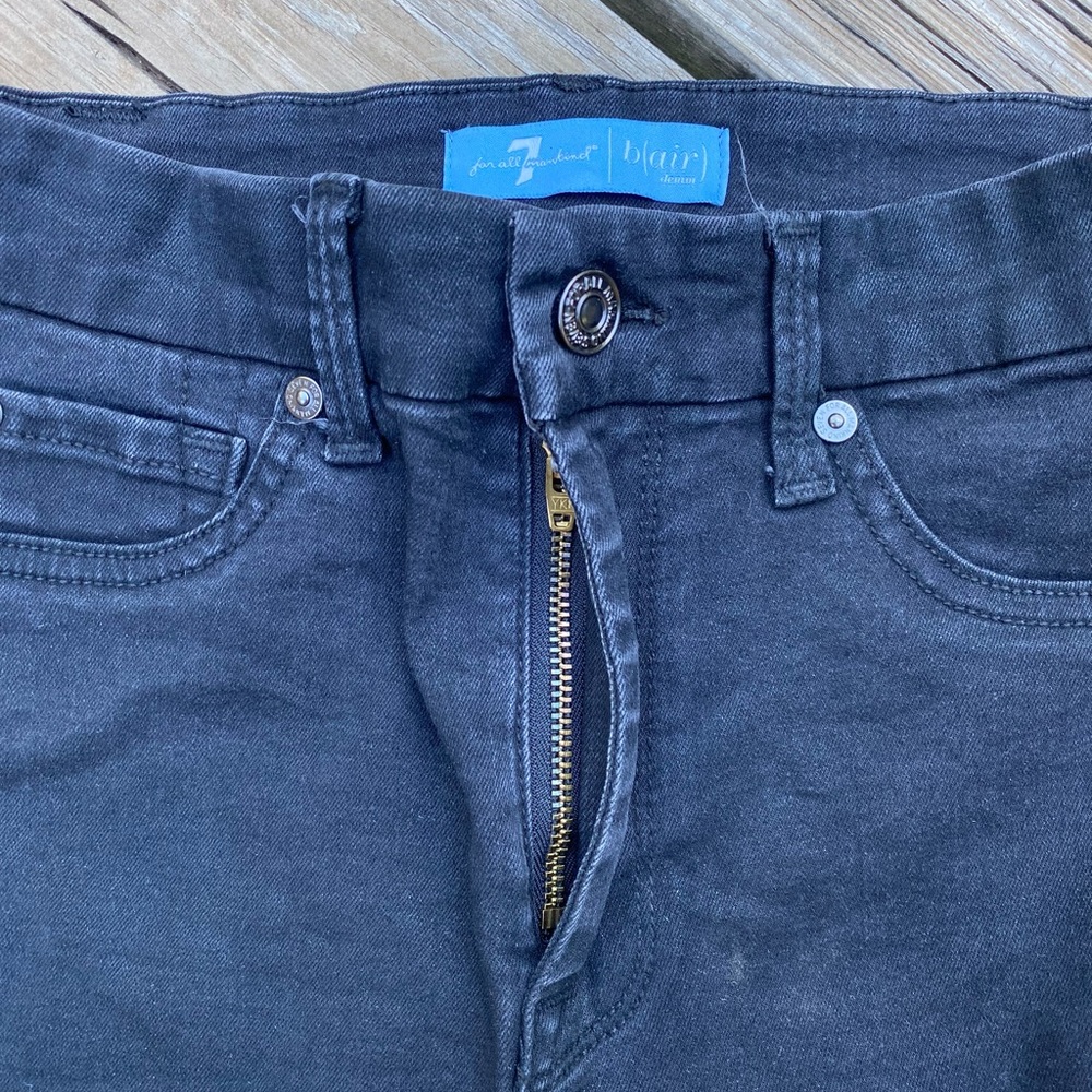 B(air) black, coated denim by 7FAM - Picture 3 of 7